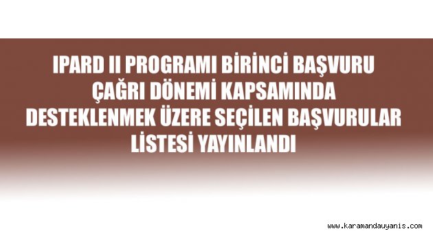 TKDK Karaman İl Koordinatörlüğü..