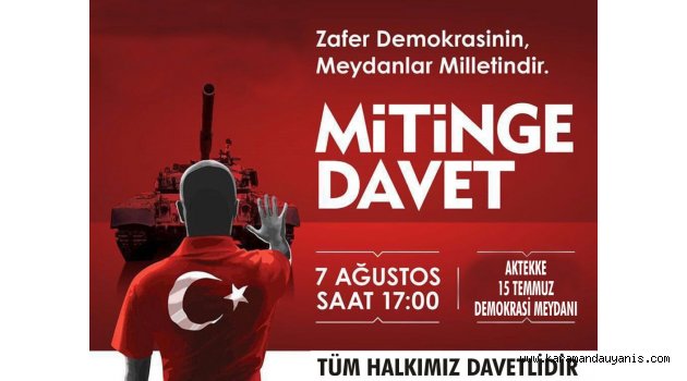 ÜNLÜ: “KARAMAN HALKIYLA DEMOKRASİ MEYDANI’NDA BULUŞUYORUZ”