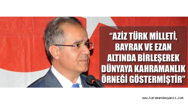 VALİ TAPSIZ'DAN ZAFER BAYRAMI MESAJI