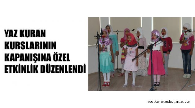 YAZ KURAN KURSLARI