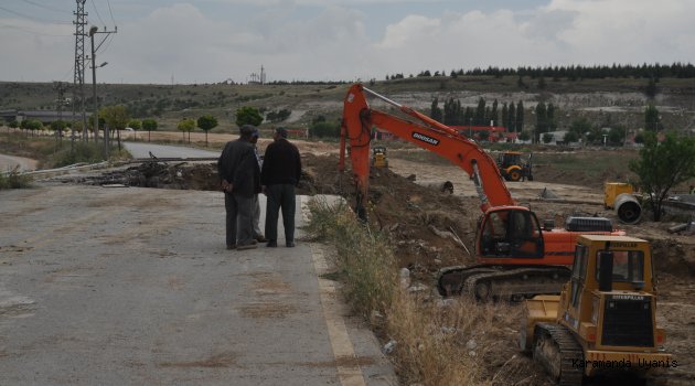 YENİ ÇEVRE YOLU “MUT KAVŞAĞINDA” HUMMALI ÇALIŞMA