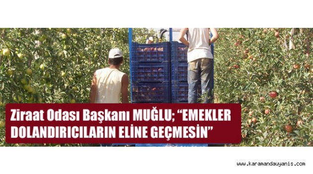 ZİRAAT ODASI UYARDI