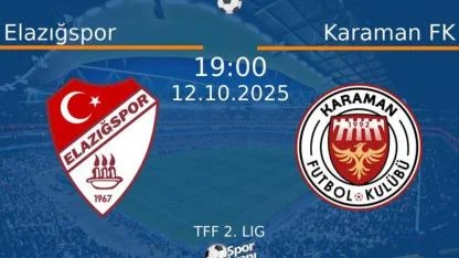 Elazığspor-Karaman FK Maçı Canlı Yayınlanacak