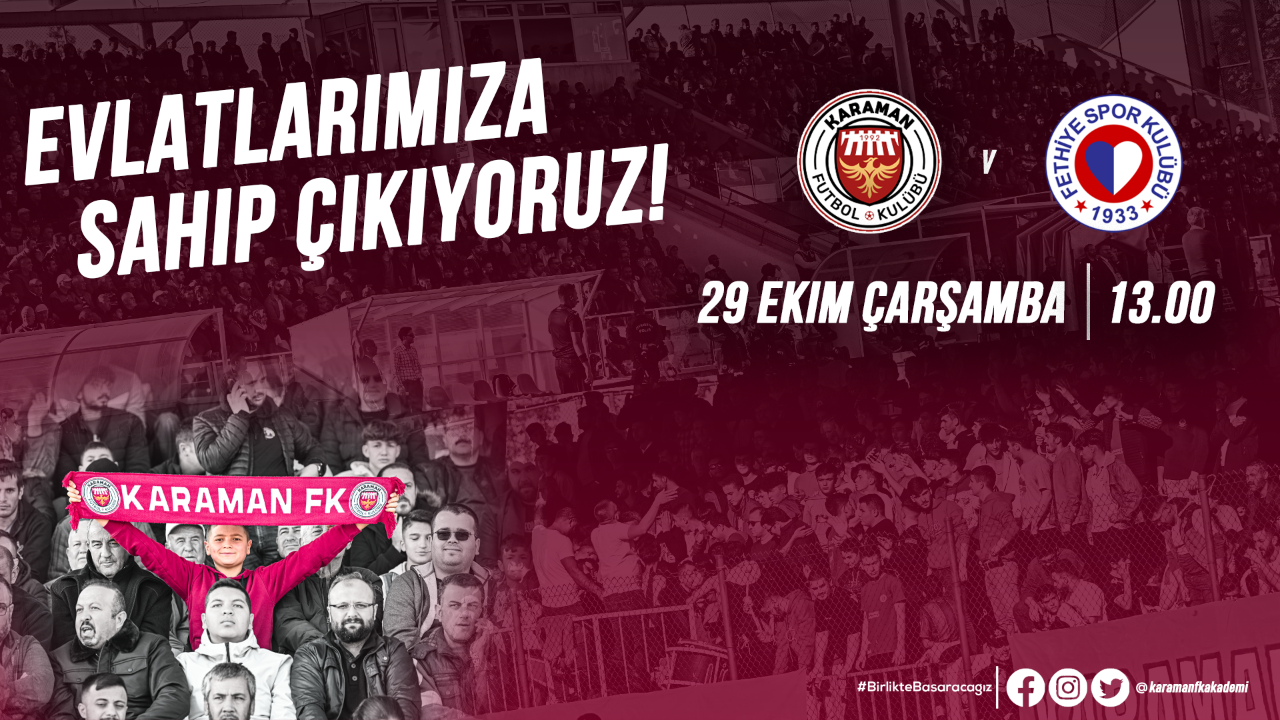 Karaman FK’dan U19 Maçı İçin Stada Davet