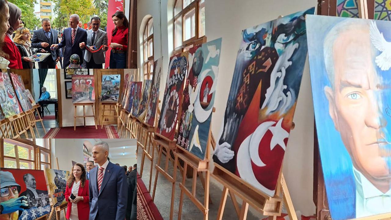 Karaman Güzel Sanatlar Lisesi'nden "Cumhuriyet" Resim Sergisi