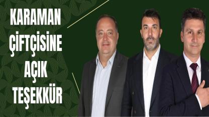 Yönetimden Çiftçilere Açık Teşekkür