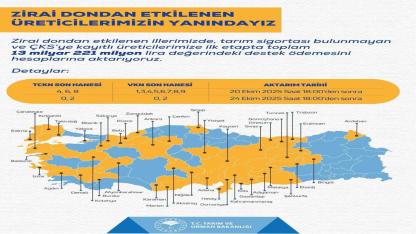Zirai Don Destek Ödemeleri Başladı