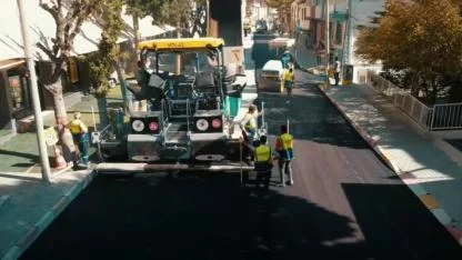 Ermenek’te Sıcak Asfalt Yol Çalışmalarında İlk Etap Tamamlandı