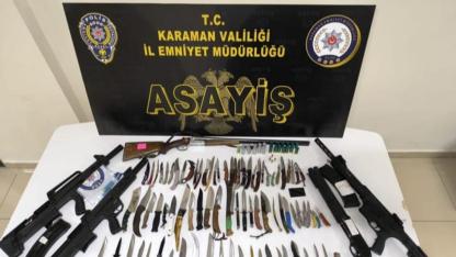 Karaman'da 84 Adet Kesici-Delici Alet Ele Geçirildi