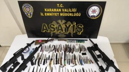 Karaman'da 84 Adet Kesici-Delici Alet Ele Geçirildi