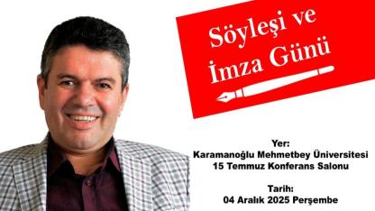 Ünlü Yazar ve Eğitimci Alişan Kapaklıkaya Karaman’a geliyor