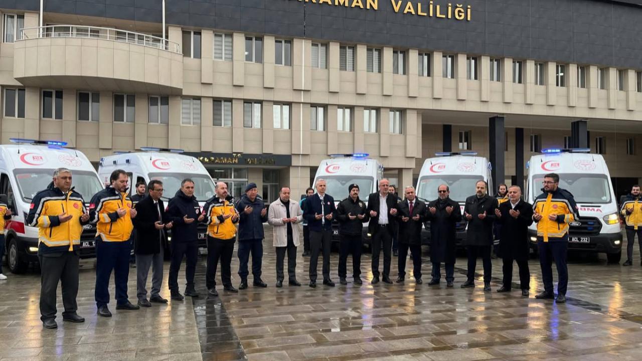 Karaman’a Tahsis edilen 6 Yeni Ambulans hizmete alındı