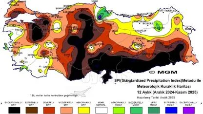Kuraklık Haritası Yayınlandı: Karaman Karanlığa Büründü