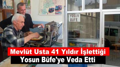 Mevlüt Usta 41 Yıldır İşlettiği Yosun Büfe'ye Veda Etti