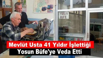 Mevlüt Usta 41 Yıldır İşlettiği Yosun Büfe'ye Veda Etti