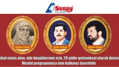 Saray Holding’den Mevlid Daveti