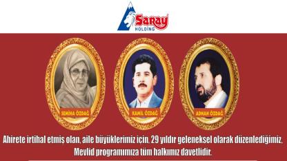 Saray Holding’den Mevlid Daveti