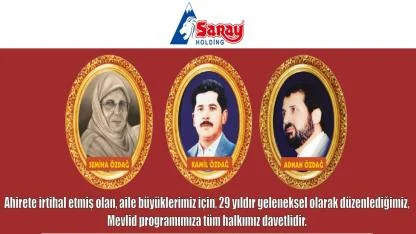 Saray Holding’den Mevlid Daveti