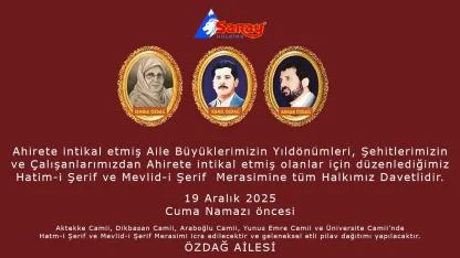 Saray Holding’den Mevlid Daveti