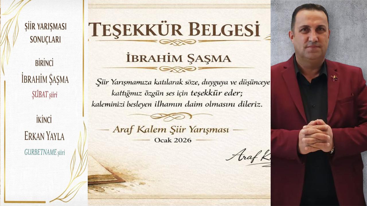 ARAF Kalem Şiir Yarışmasında Karaman’a Birincilik Gururu