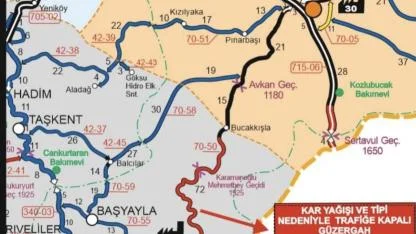 Ermenek–Bucakkışla Yolu Kar ve Tipi Nedeniyle Trafiğe Kapatıldı