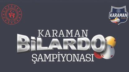 Karaman’da 3 Bant Bilardo Şampiyonası Düzenlenecek