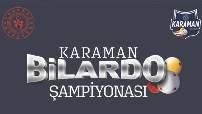Karaman’da 3 Bant Bilardo Şampiyonası Düzenlenecek