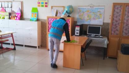 Karaman'da Yükümlüler Okulları Temizledi