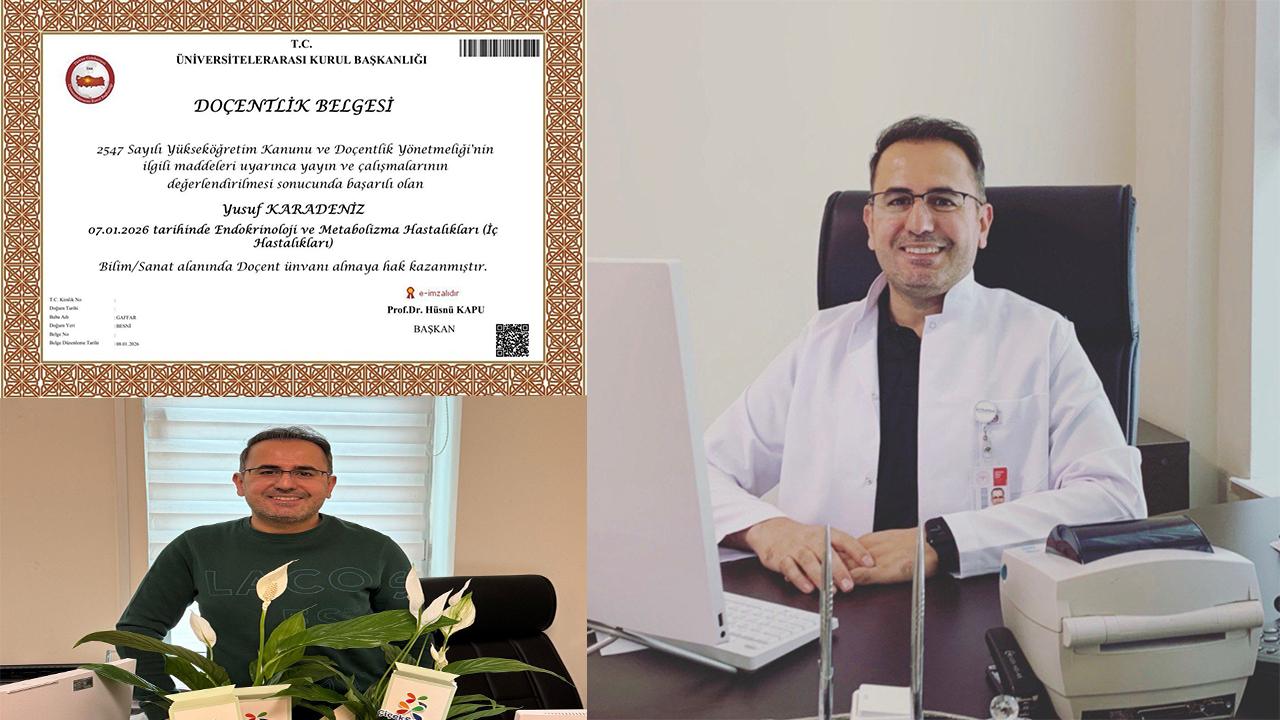 Karaman’ın Sevilen Doktoru Yusuf Karadeniz Doçent Oldu