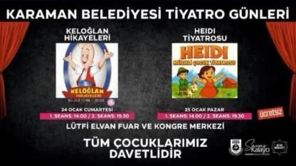 Karaman Belediyesi’nden Çocuklara Ücretsiz Tiyatro Şöleni