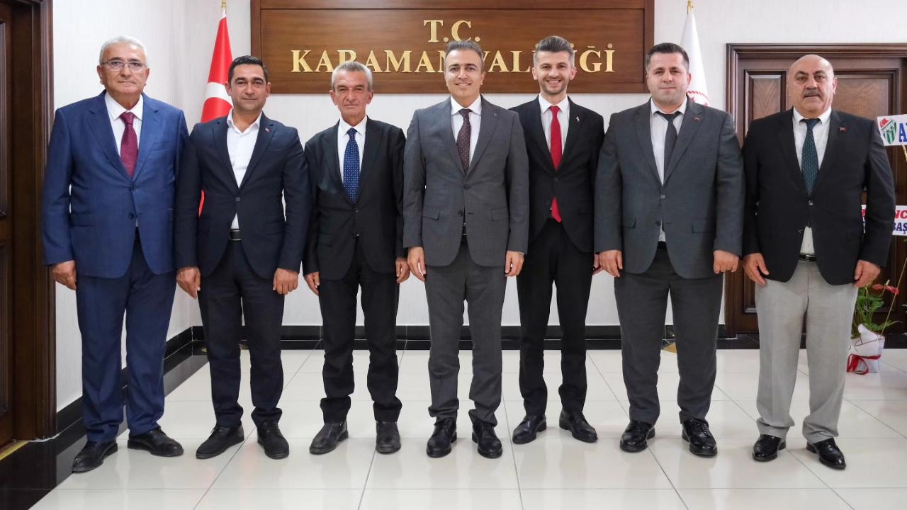 Taşeli Bölgesindeki Başkanlardan Vali Çiçek’e Hoş Geldin Ziyareti