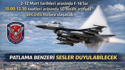 Karaman’da Ses Üstü Uçuş Uyarısı