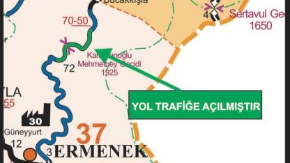 İhsaniye -Balkusan yolu tekrar trafiğe açıldı