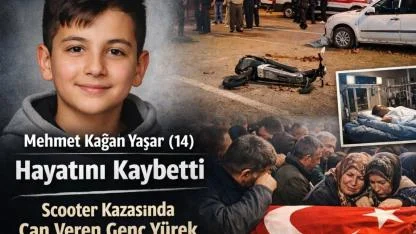 Scooter Kazasında Ağır Yaralanan 14 Yaşındaki Mehmet Kağan Yaşar Hayatını Kaybetti