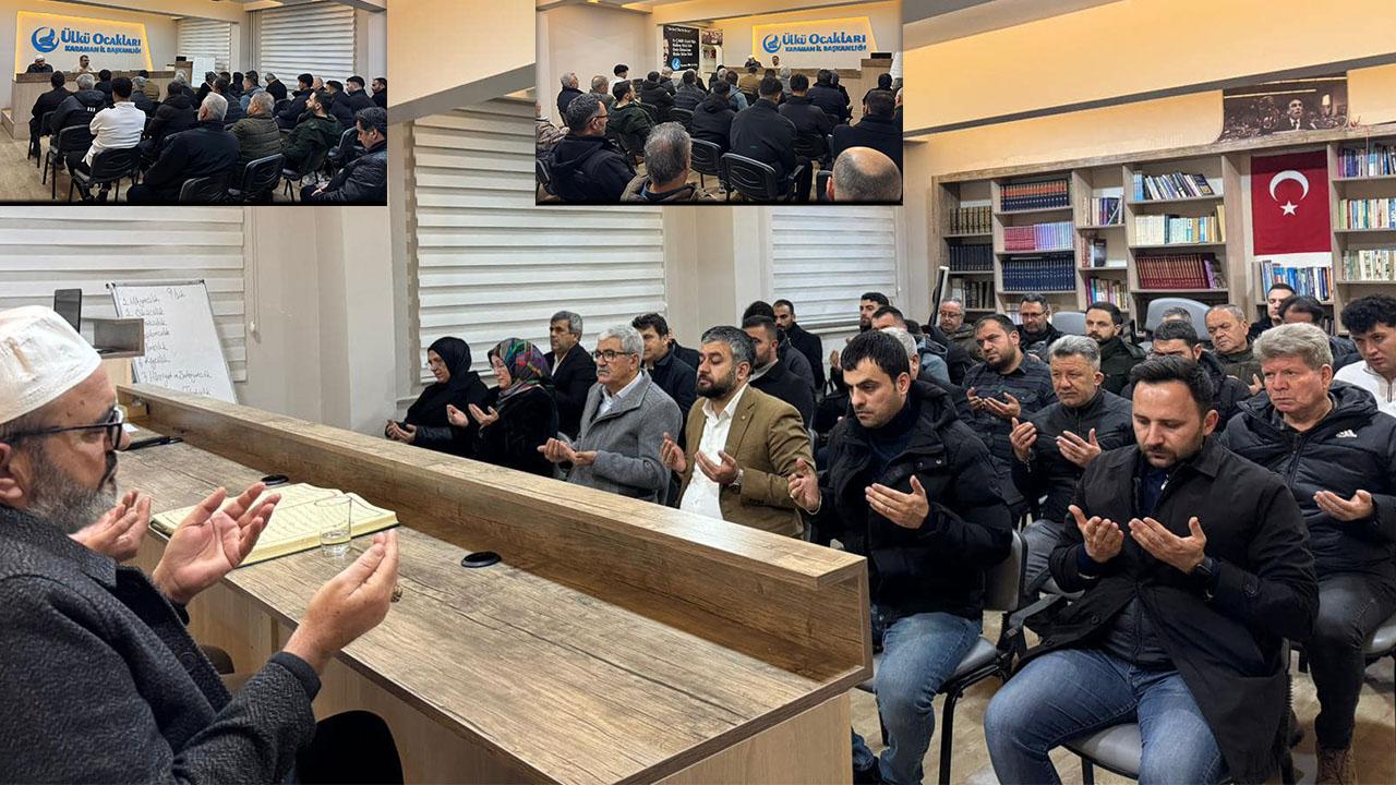 Ülkü Ocakları’ndan 6 Şubat Depreminde Hayatını Kaybedenlere Kur’an Tilaveti