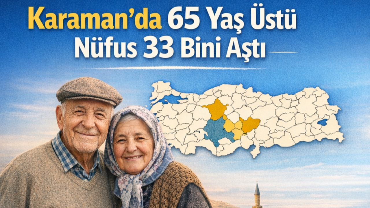 Karaman’da 65 Yaş Üstü Nüfus 33 Bini Aştı