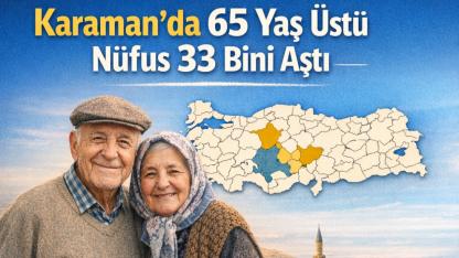 Karaman’da 65 Yaş Üstü Nüfus 33 Bini Aştı