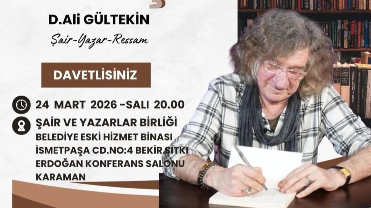 Karaman'da Şiir Dinletisi Söyleşisi Düzenlenecek