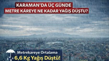 Karaman'da Üç Günde Metre Kareye Ne kadar Yağış Düştü?