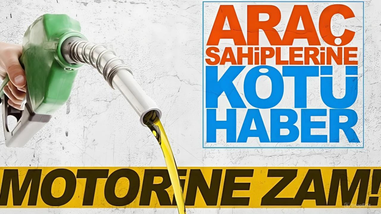 Motorine Yapılacak Zam Belli Oldu: Karaman'da 80 TL'yi Geçecek