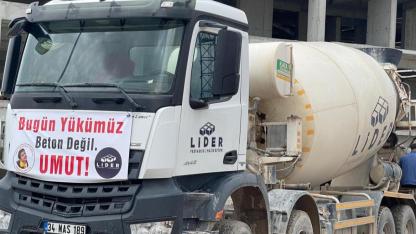 Beton Mikserinde Duygulandıran Mesaj: “Yükümüz Umut”