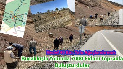 Bucakkışla Yolunda 7000 Fidanı Toprakla Buluşturdular