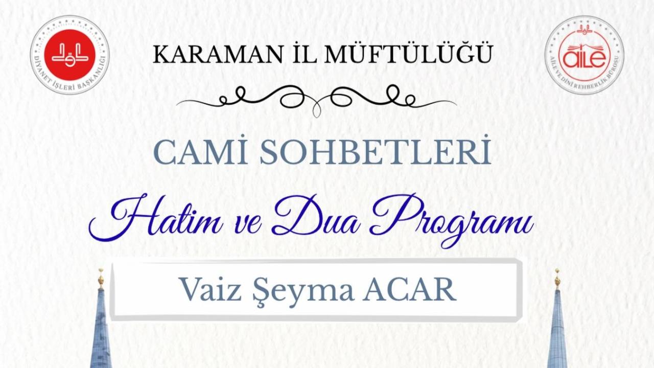 Hatim ve Dua Programına Davet