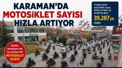 Karaman'da Motosiklet Sayısı Hızla Artıyor