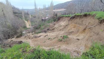 Karaman'da Şiddetli Yağış Heyelana Neden Oldu
