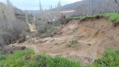 Karaman'da Şiddetli Yağış Heyelana Neden Oldu