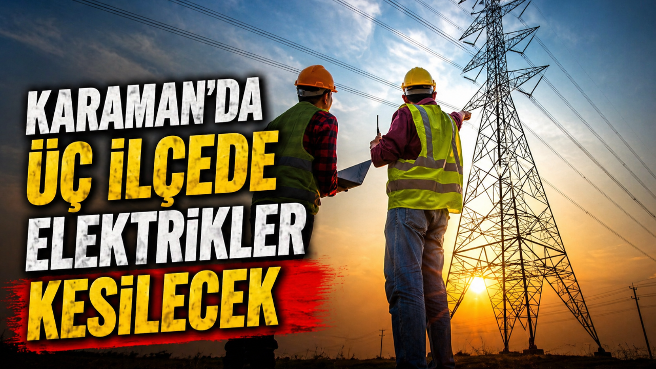 Karaman'da Üç İlçede Elektrikler Kesilecek