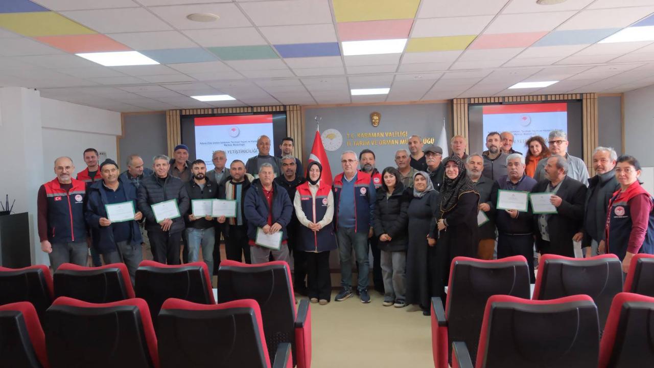 Karaman’da Zeytin Üreticilerine Yönelik Eğitim Programı sona erdi.
