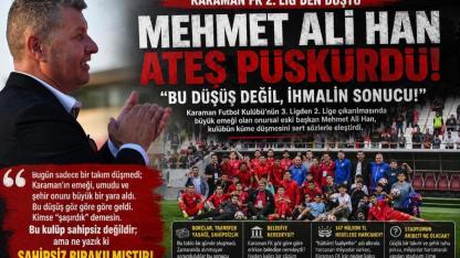 M. Ali Han: Bu düşüş değil, ihmalin sonucu