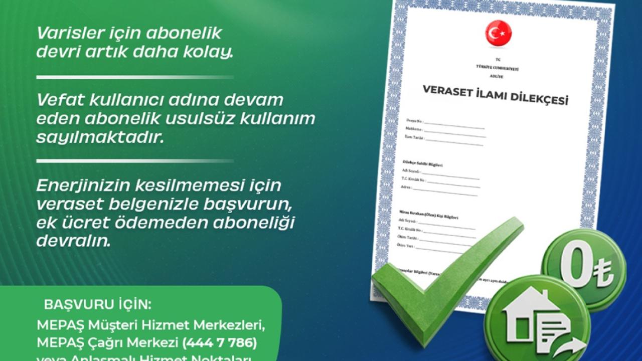 MEPAŞ’tan Vefat Eden Abonelikler İçin Uyarı